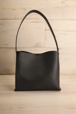 Fangtell Black | Faux-Leather Tote Bag