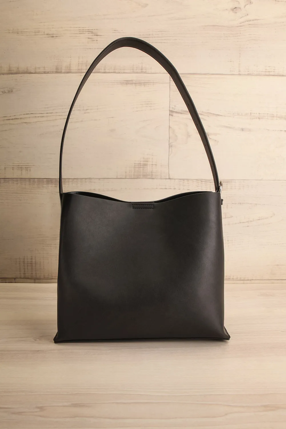 Fangtell Black | Faux-Leather Tote Bag