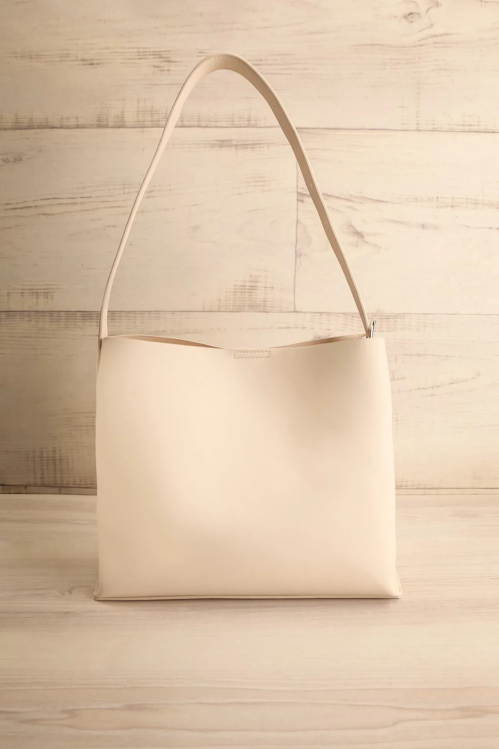 Fangtell Ivory | Faux-Leather Tote Bag