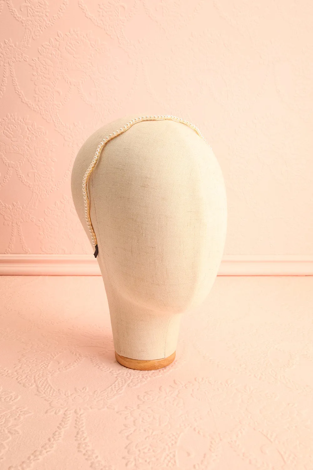 Faviola | Wavy Headband w/ Pearls