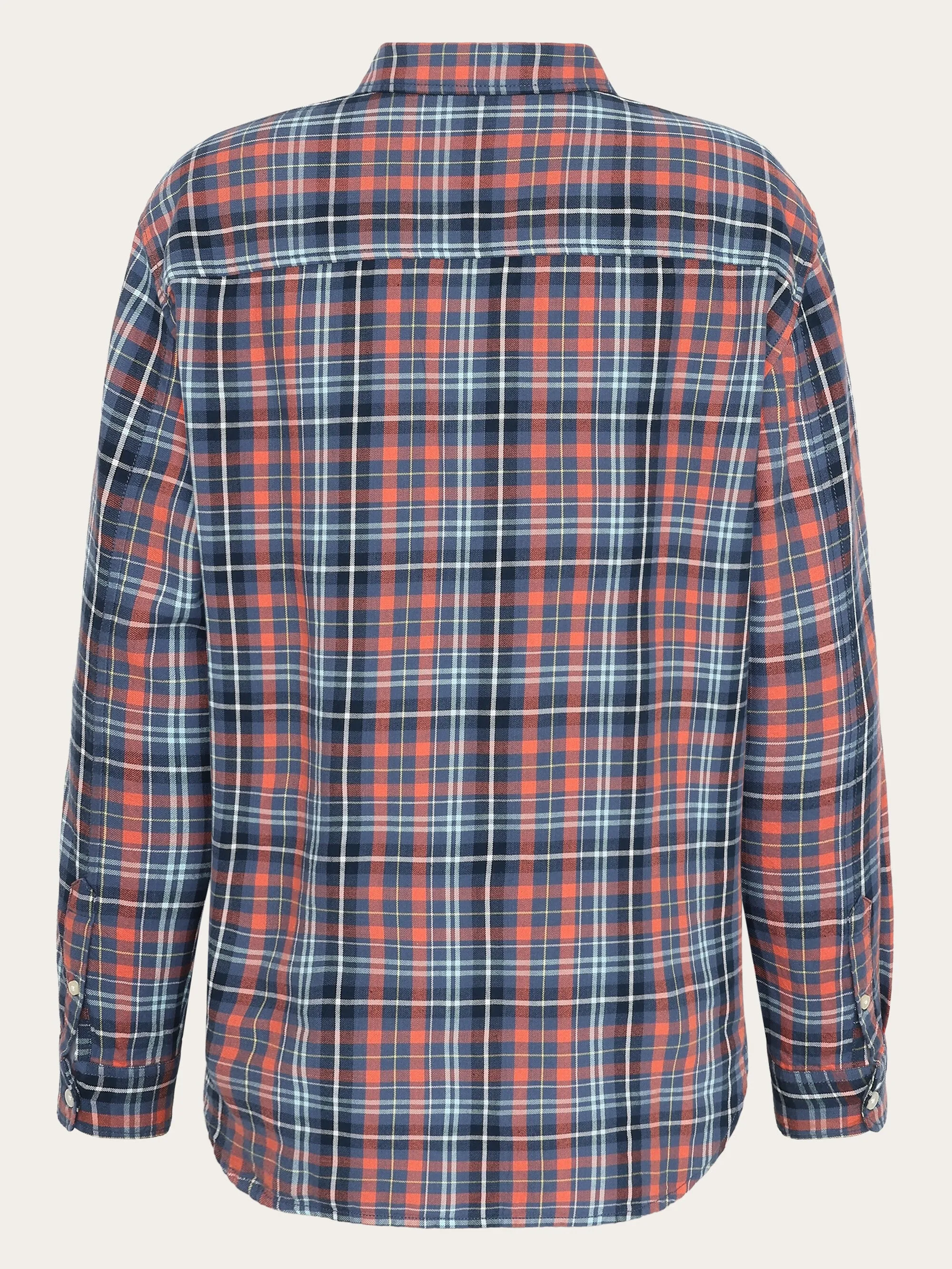 Flannel boyfriend fit checked shirt - GOTS/Vegan - blue check Knowledge Cotton