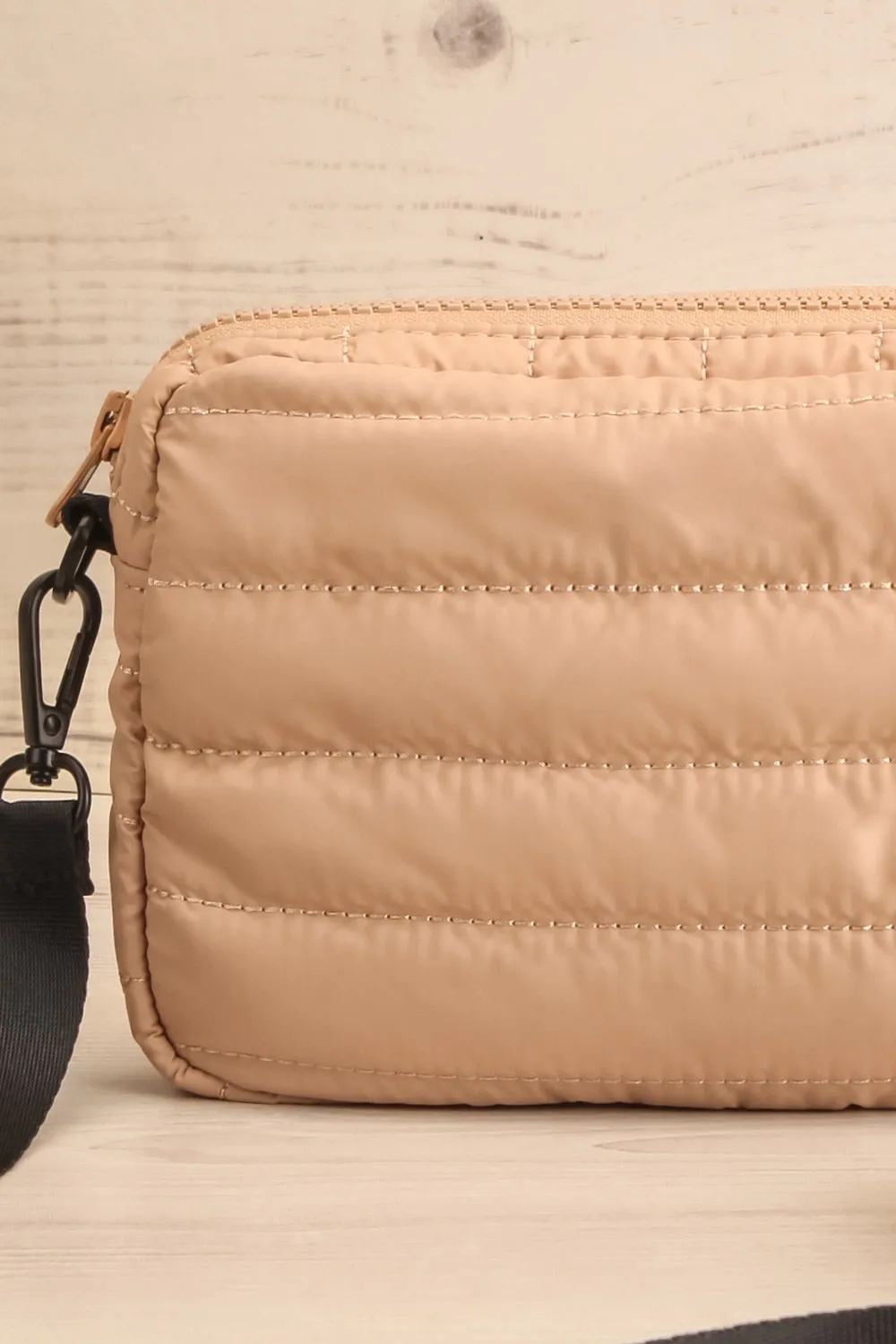 Folkestone Beige | Quilted Crossbody Bag