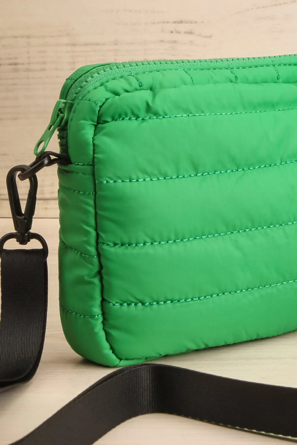 Folkestone Green | Quilted Crossbody Bag