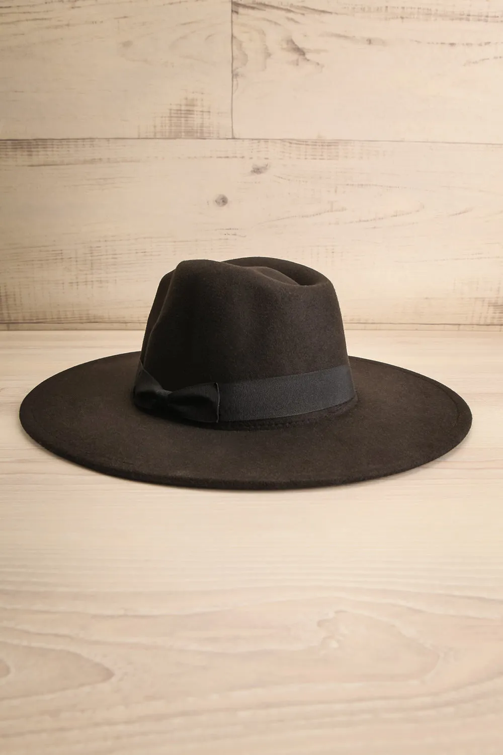 Fraises Des Bois Black | Wide Brim Felt Hat