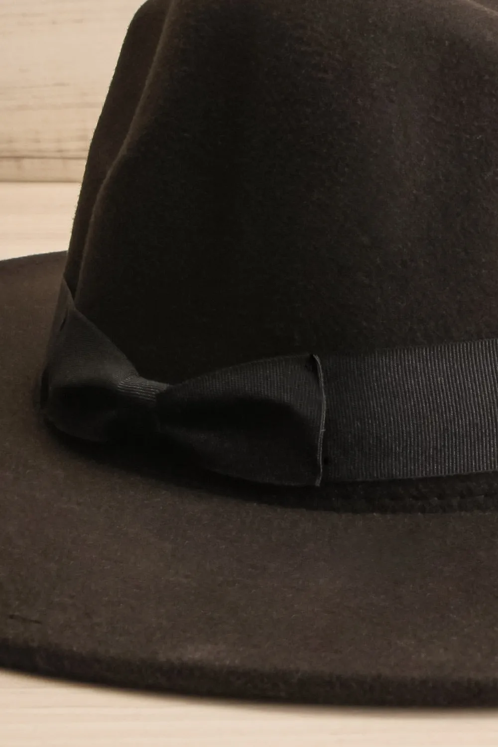 Fraises Des Bois Black | Wide Brim Felt Hat