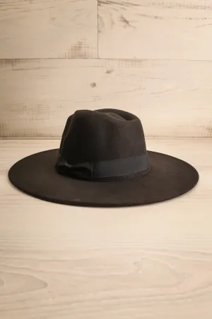 Fraises Des Bois Black | Wide Brim Felt Hat