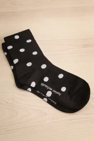 Giza Black | Polka-Dot Mid-Length Socks