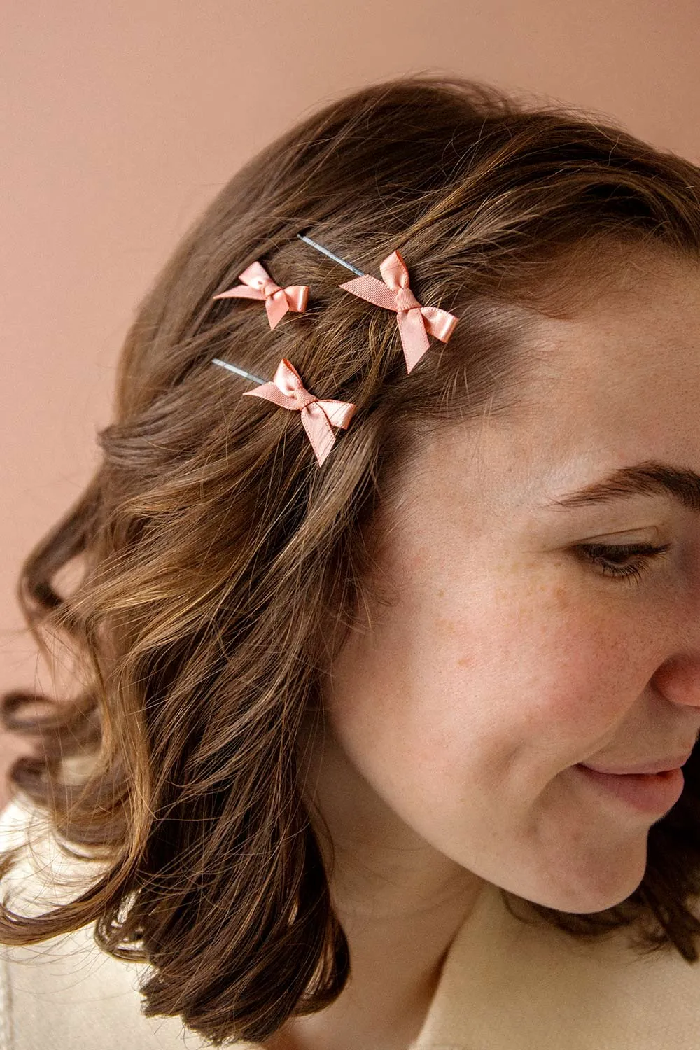 Hinari Pink | Set of 10 Hair Clips w/ Bows