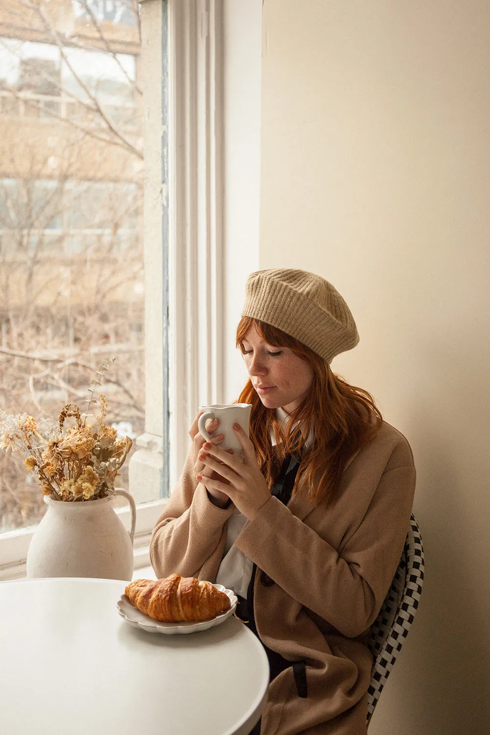 Huaraz Beige | Knit Beret
