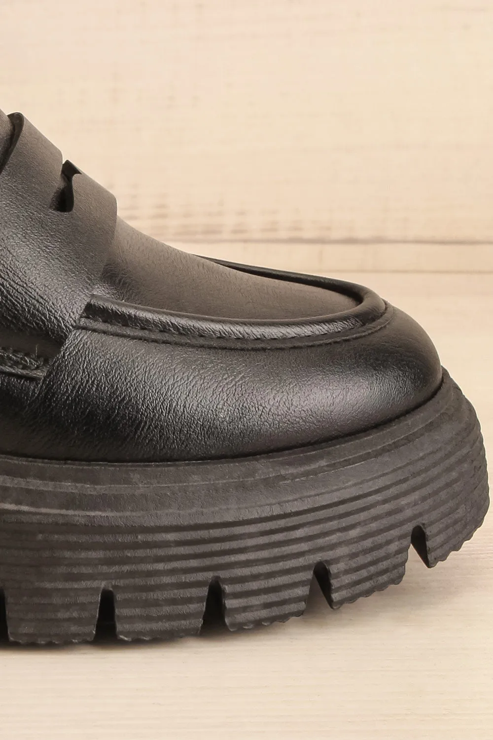 Ibberton | Chunky Heeled Black Loafers
