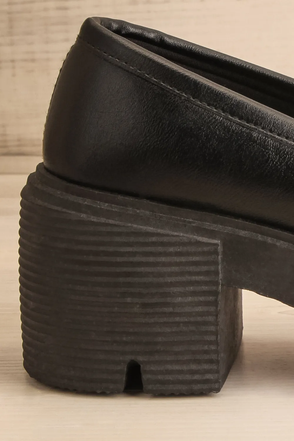 Ibberton | Chunky Heeled Black Loafers