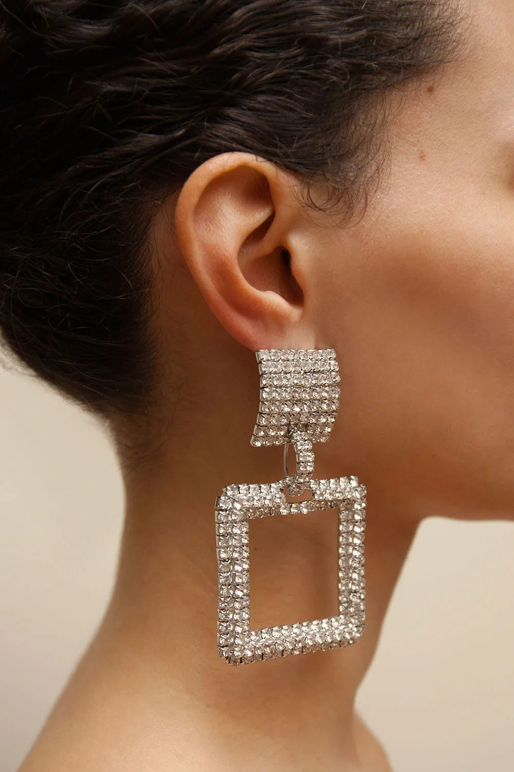Imagi Gold | Square Pendant Earrings