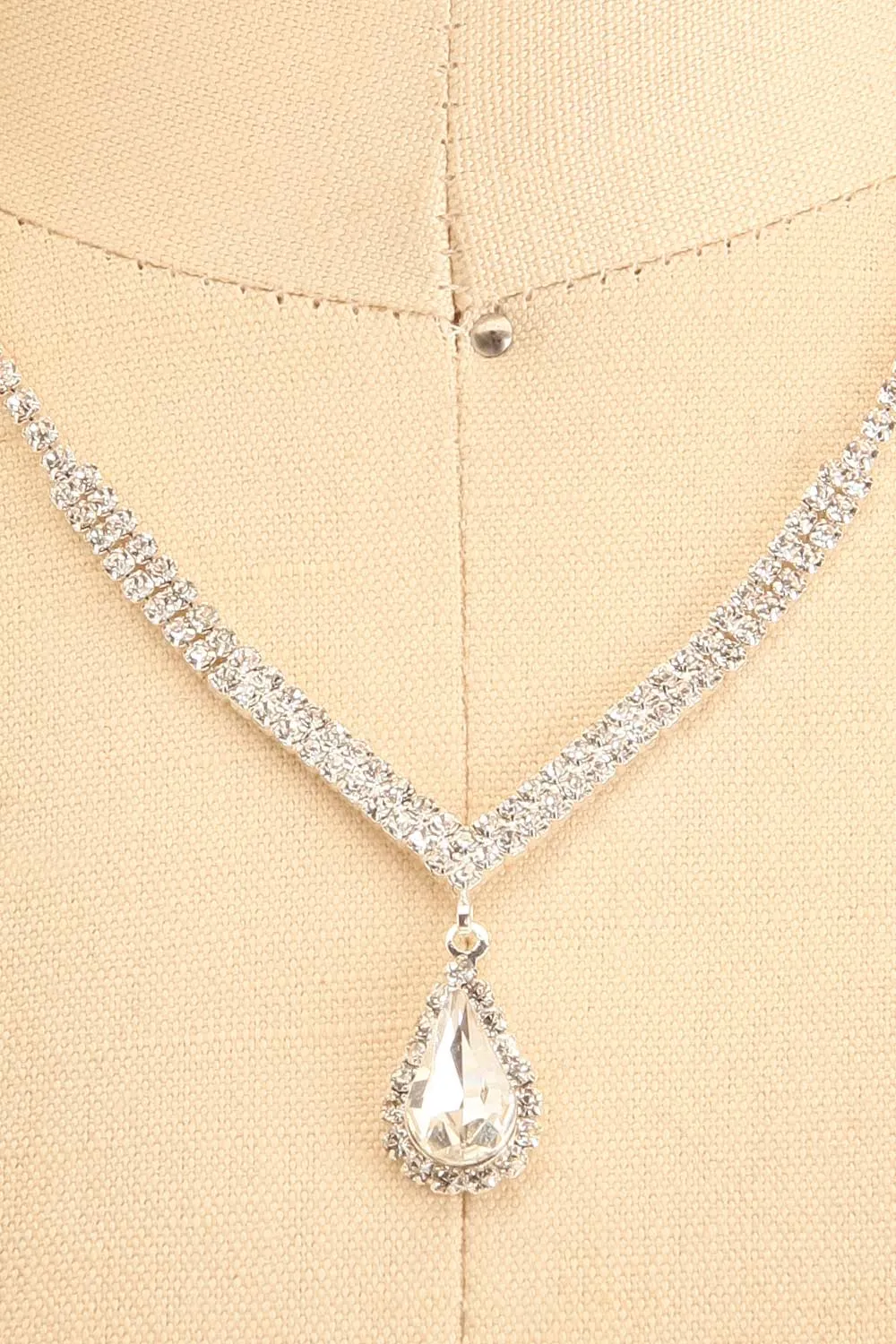Ivest Silver | Crystal Earrings & Necklace Set