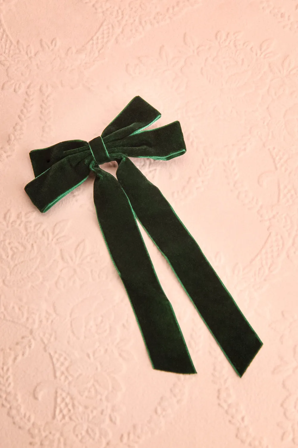 Jeanette Green | Velour Bow Hair Clip