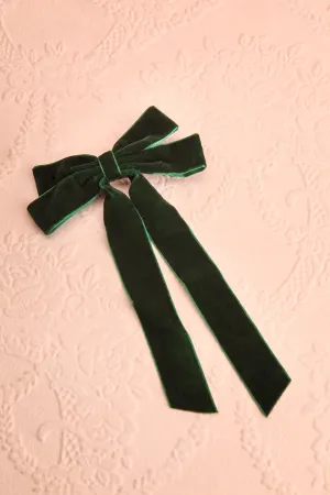 Jeanette Green | Velour Bow Hair Clip