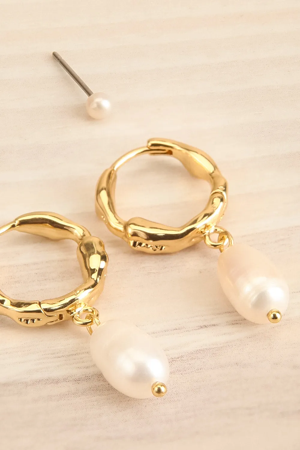 Jonne Gold | Set of 2 Pearl Earrings