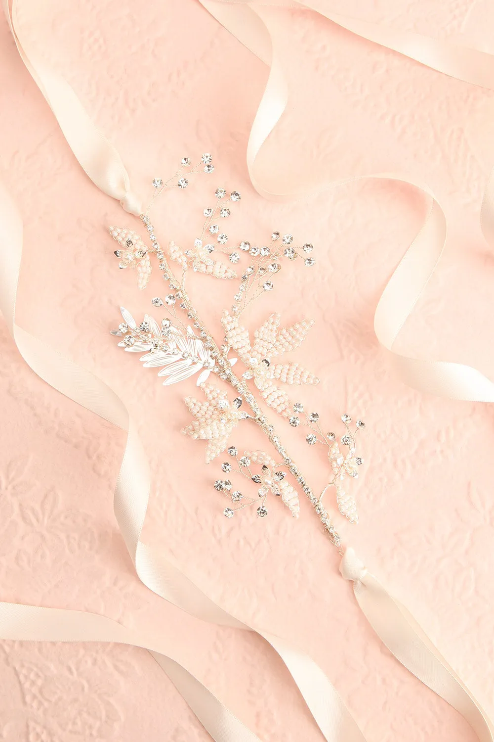Junebug | Ribbon Belt w/ Floral Ornament