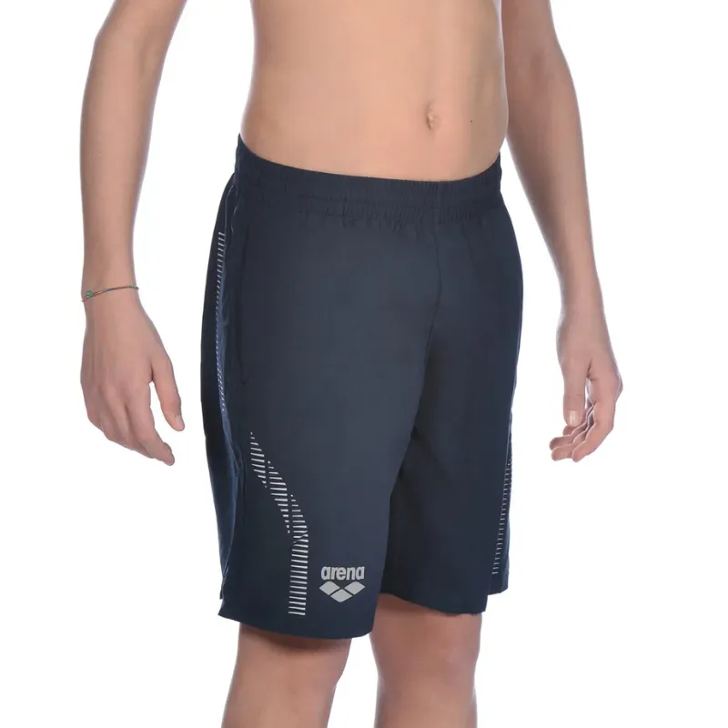 JUNIOR TEAM LINE BERMUDA SWIM SHORTS - NAVY