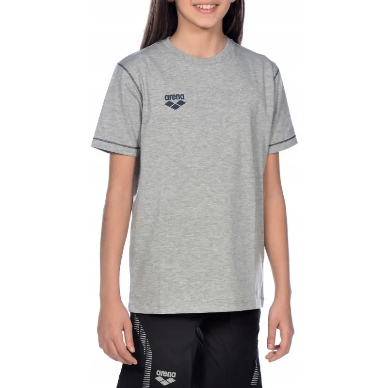 JUNIOR TEAM LINE SHORT SLEEVE TEE - MEDIUM GREY MELANGE