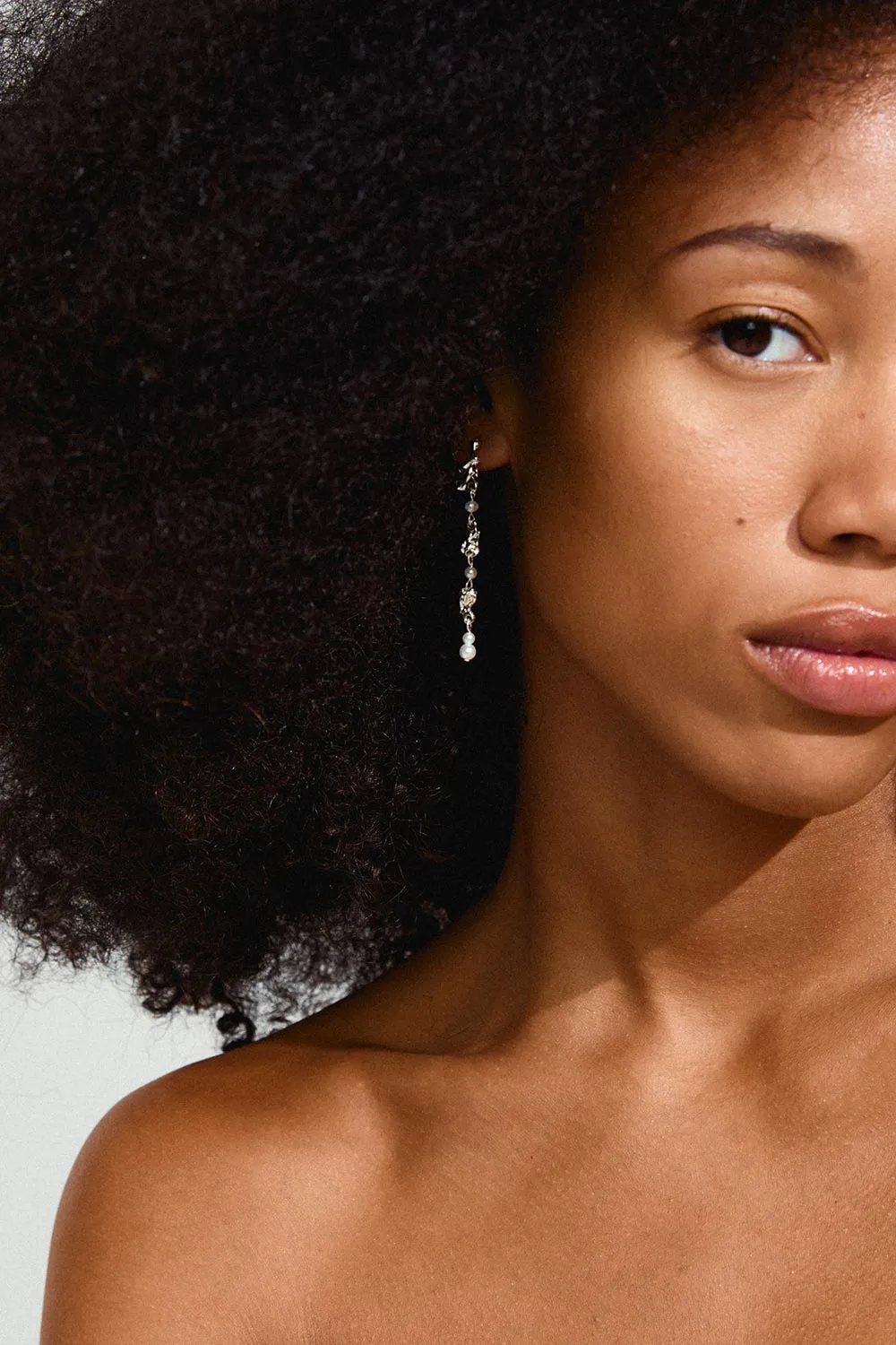 Kaelith Silver | Pearl Pendant Earrings