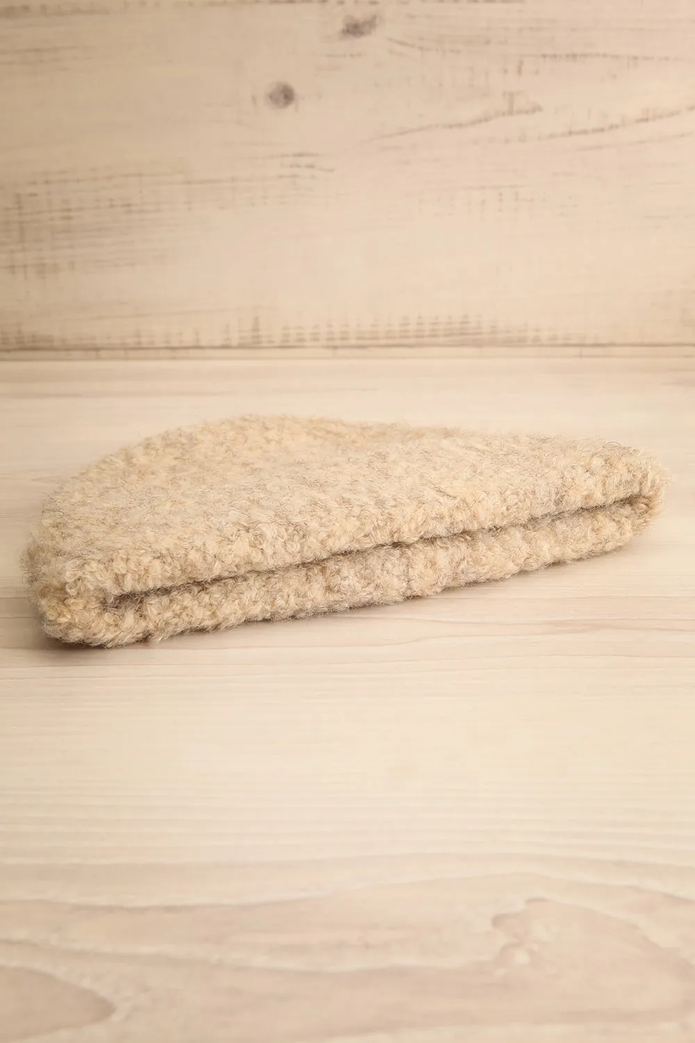 Katranad | Beige Bouclé Knit Beanie