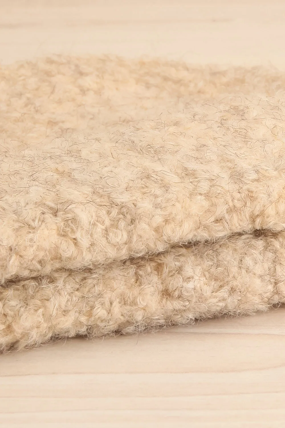 Katranad | Beige Bouclé Knit Beanie