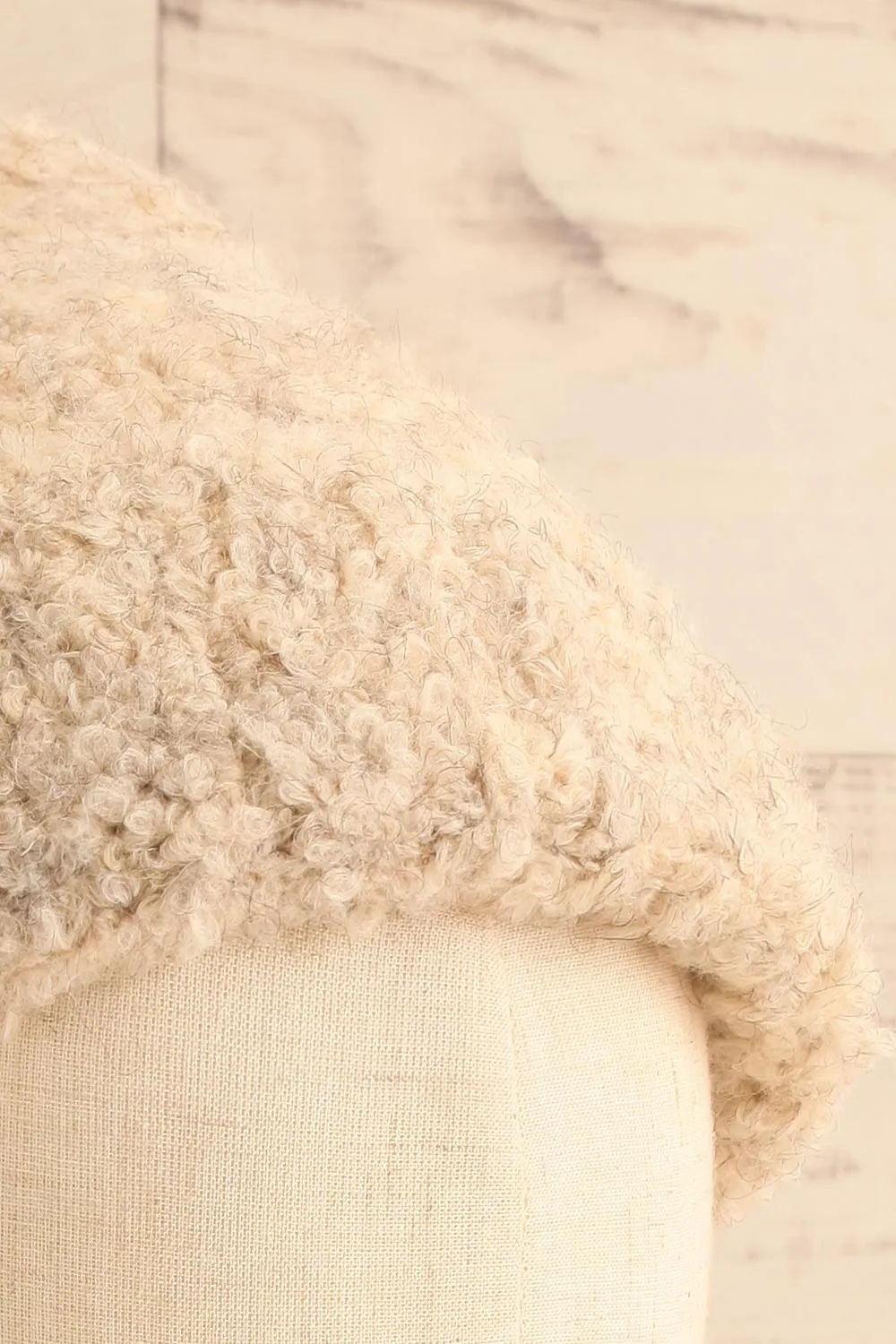 Katranad | Beige Bouclé Knit Beanie