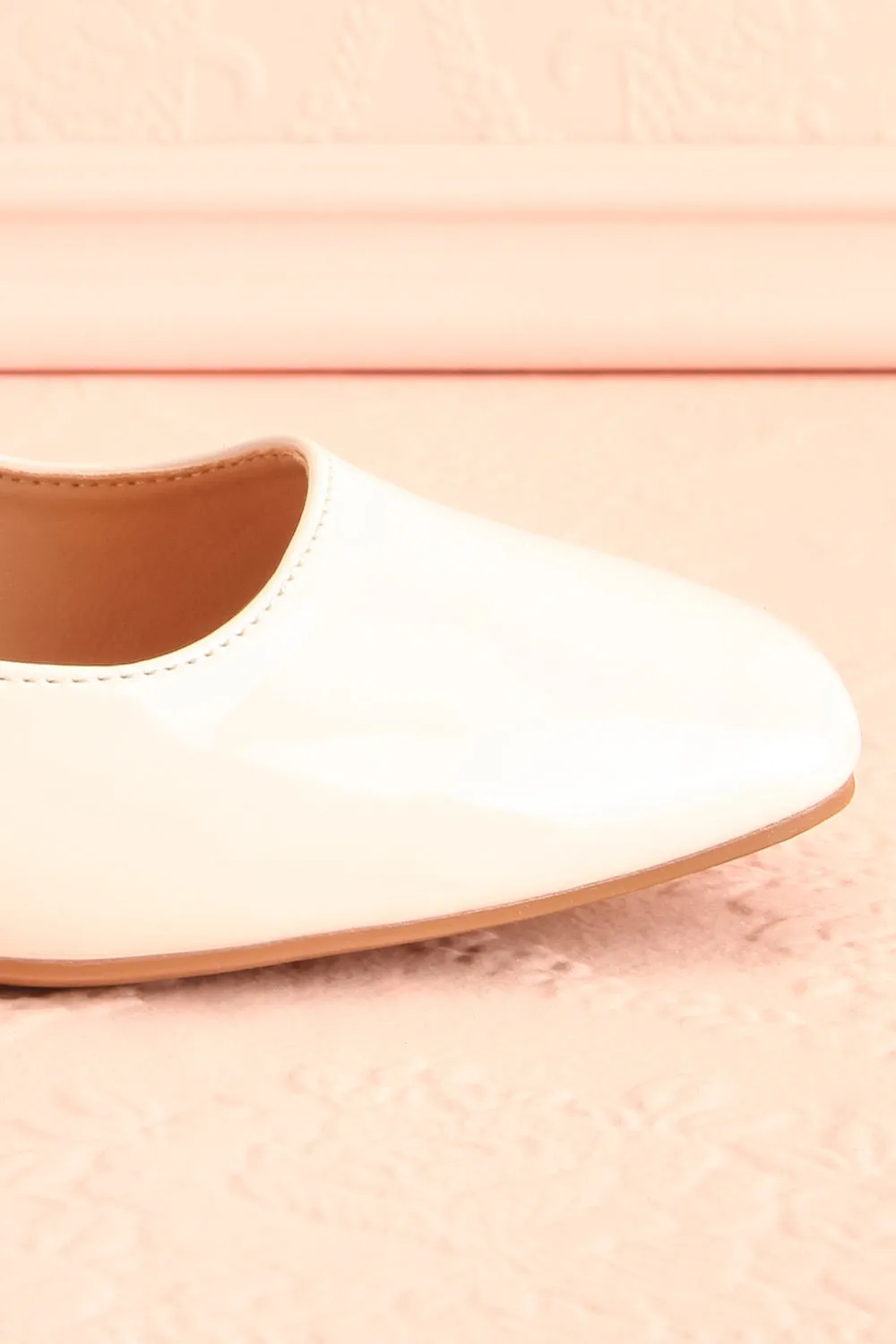 Kerati Ivory | Square Toe Mary Jane Heels