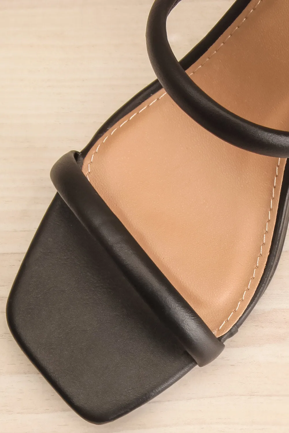 Kinsley Black | Strappy Heeled Sandals