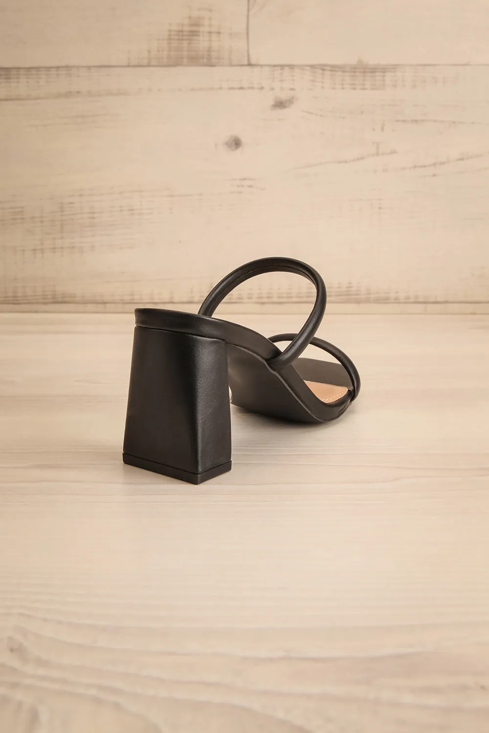 Kinsley Black | Strappy Heeled Sandals