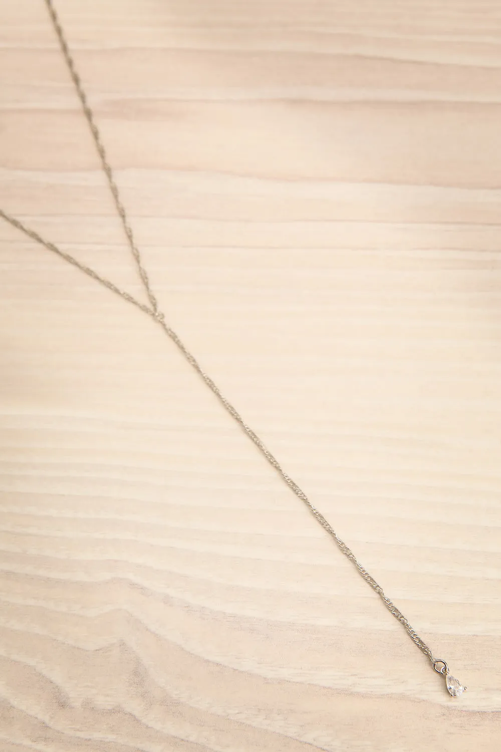 Konstantynow Silver | Pendant Necklace w/ Teardrop Crystal