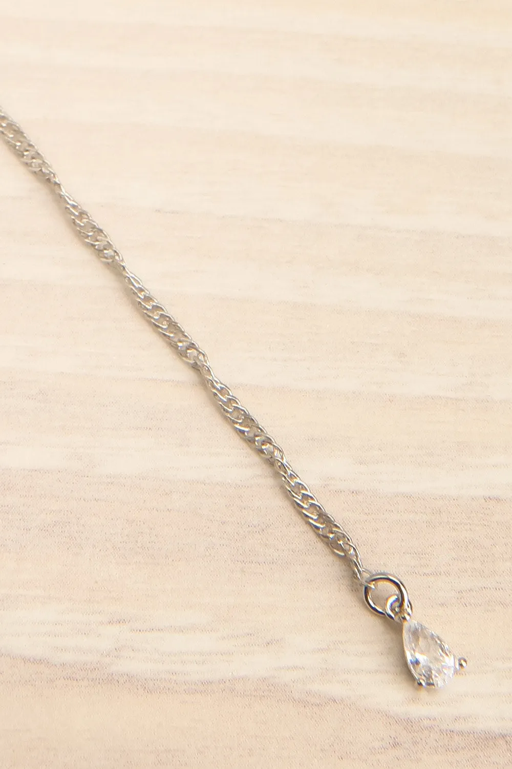 Konstantynow Silver | Pendant Necklace w/ Teardrop Crystal