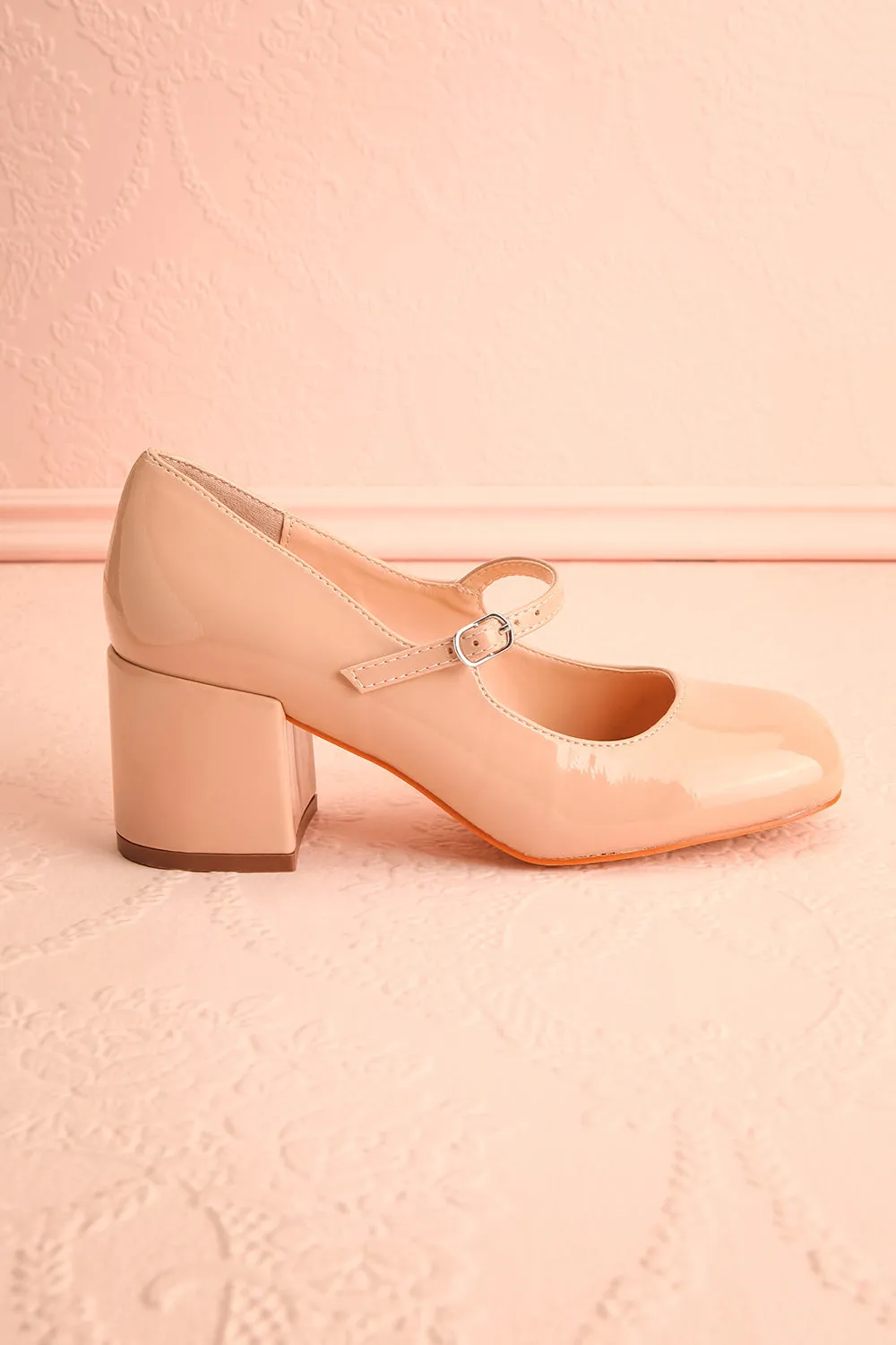 Koolina Beige | Mary Jane Platform Shoes