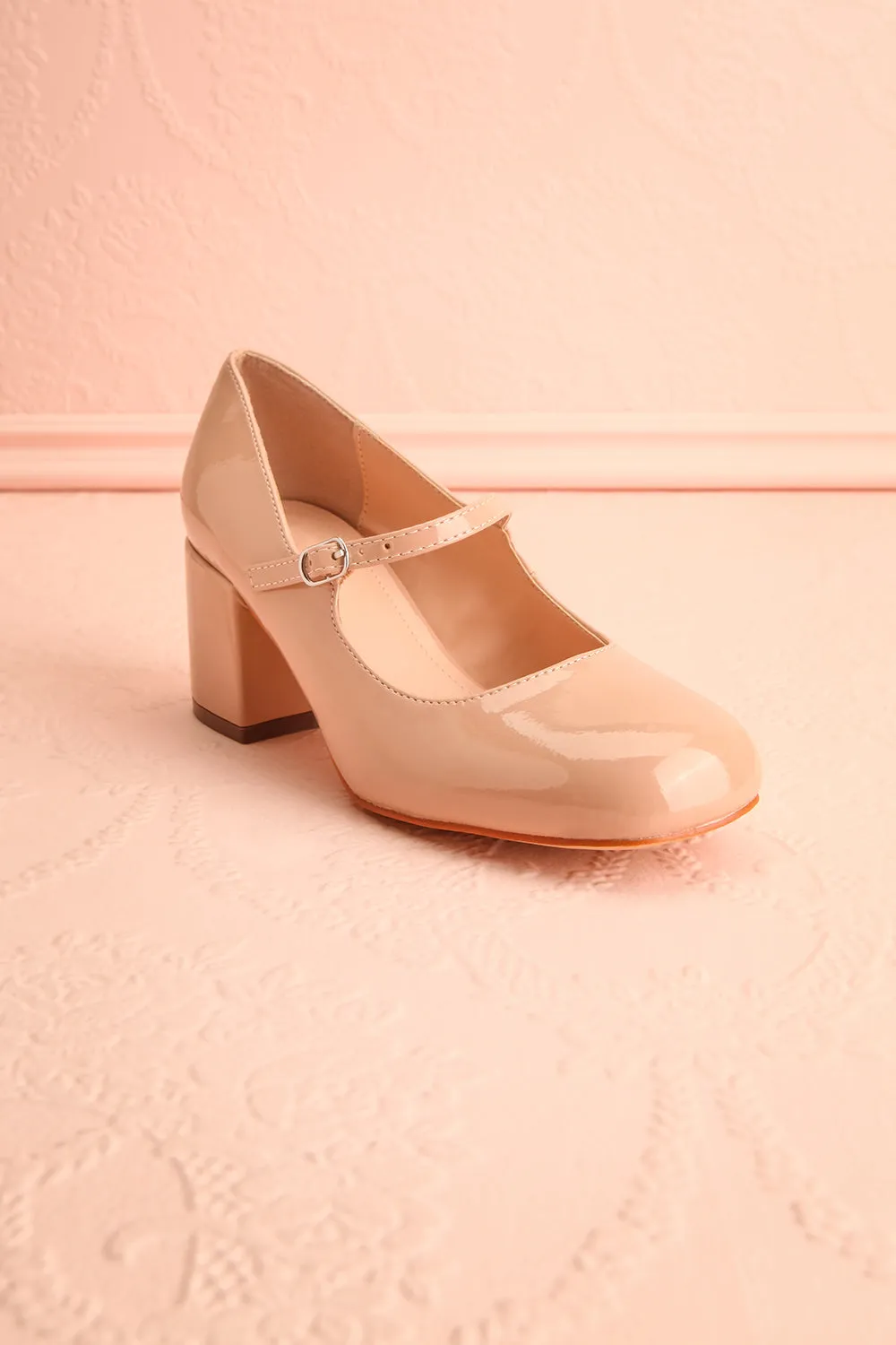 Koolina Beige | Mary Jane Platform Shoes