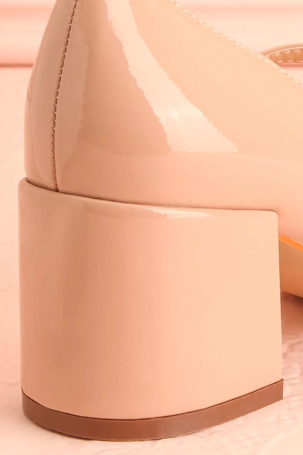 Koolina Beige | Mary Jane Platform Shoes
