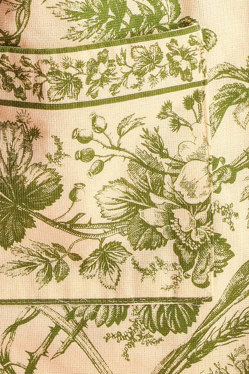 Koulina Green | Vintage Floral Pattern Tote Bag