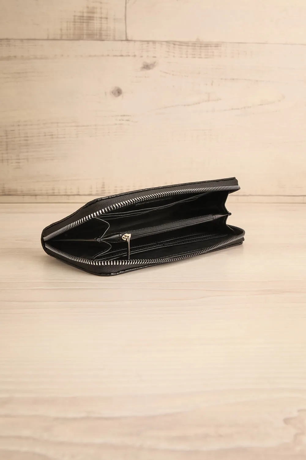 Kumasi Black | Faux Croc Wallet