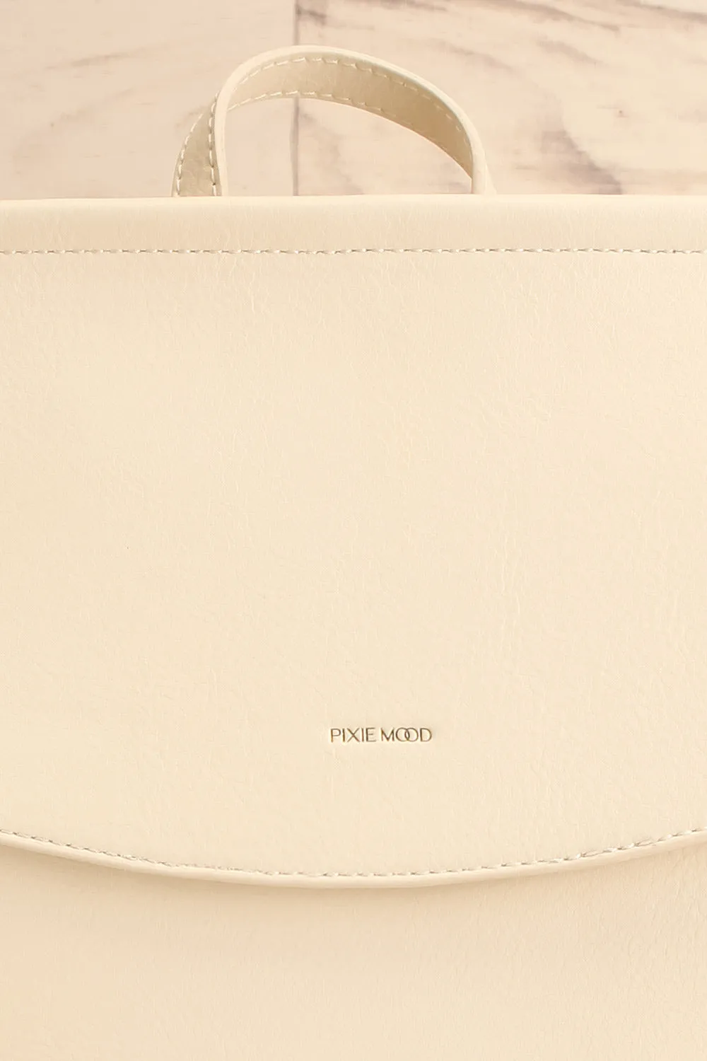 Laucala Ivory | Small Vegan Leather Backpack