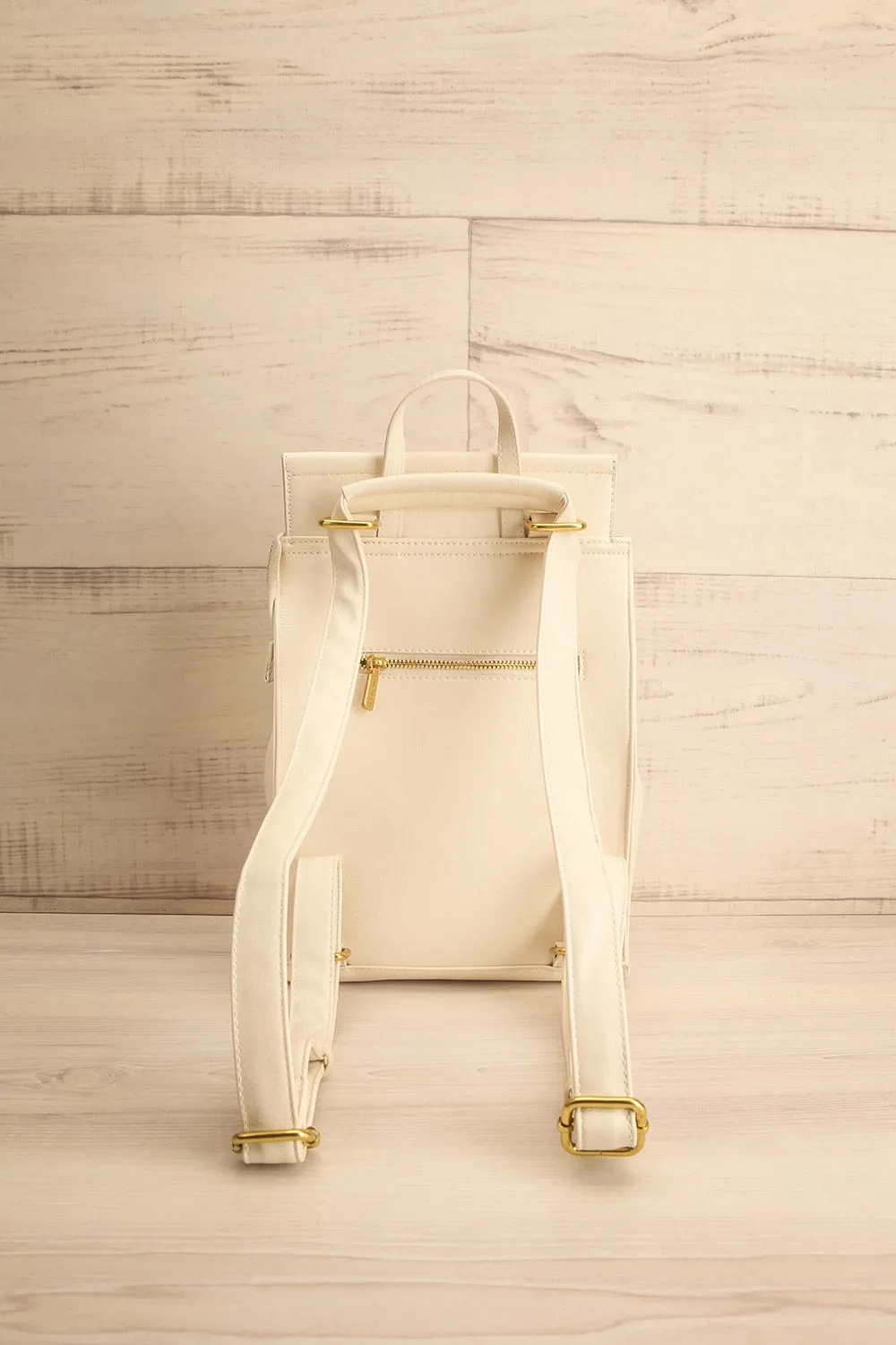 Laucala Ivory | Small Vegan Leather Backpack