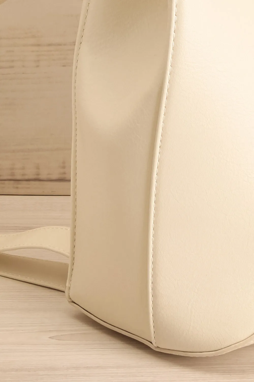 Laucala Ivory | Small Vegan Leather Backpack