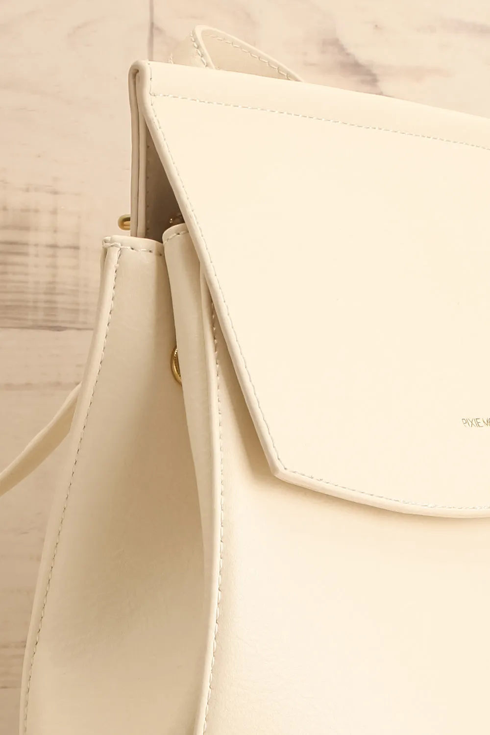 Laucala Ivory | Small Vegan Leather Backpack