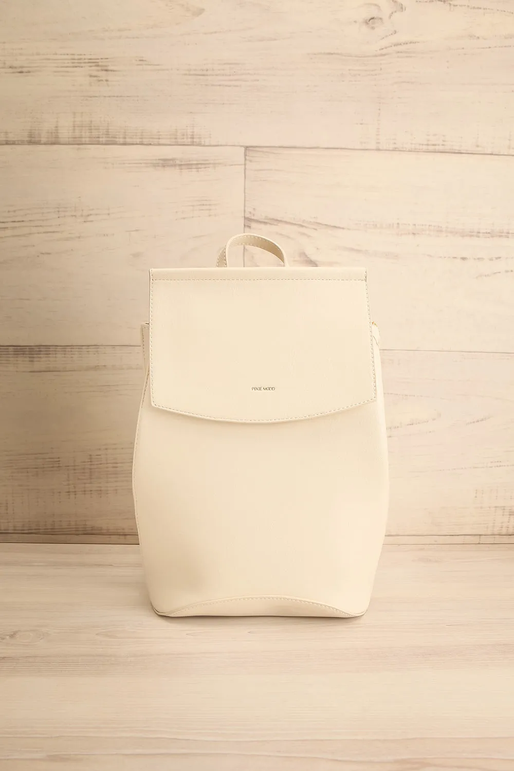 Laucala Ivory | Small Vegan Leather Backpack