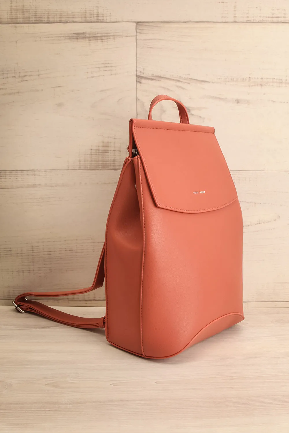 Laucala Pink | Small Vegan Leather Backpack