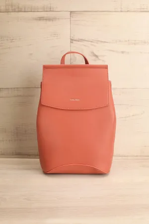 Laucala Pink | Small Vegan Leather Backpack