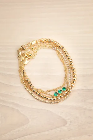 Lenuta | Golden Bracelet Set