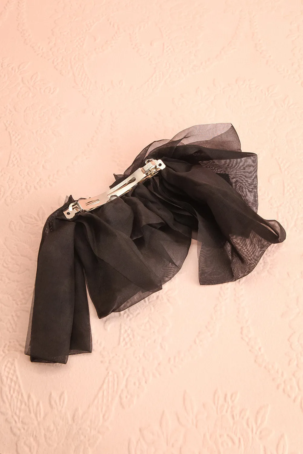 Lilis | Black Mesh Bow Hair Clip
