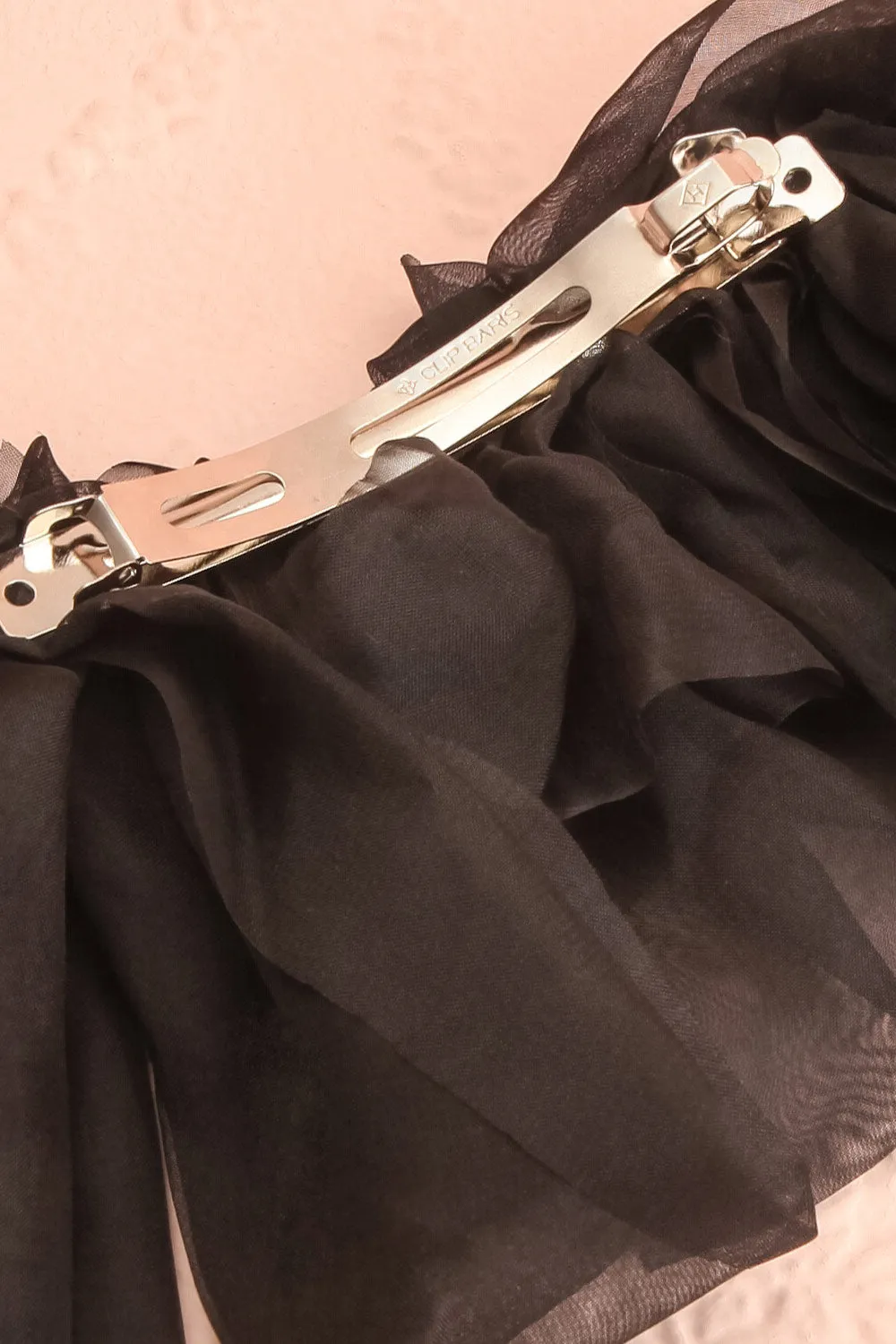 Lilis | Black Mesh Bow Hair Clip