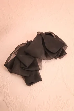 Lilis | Black Mesh Bow Hair Clip