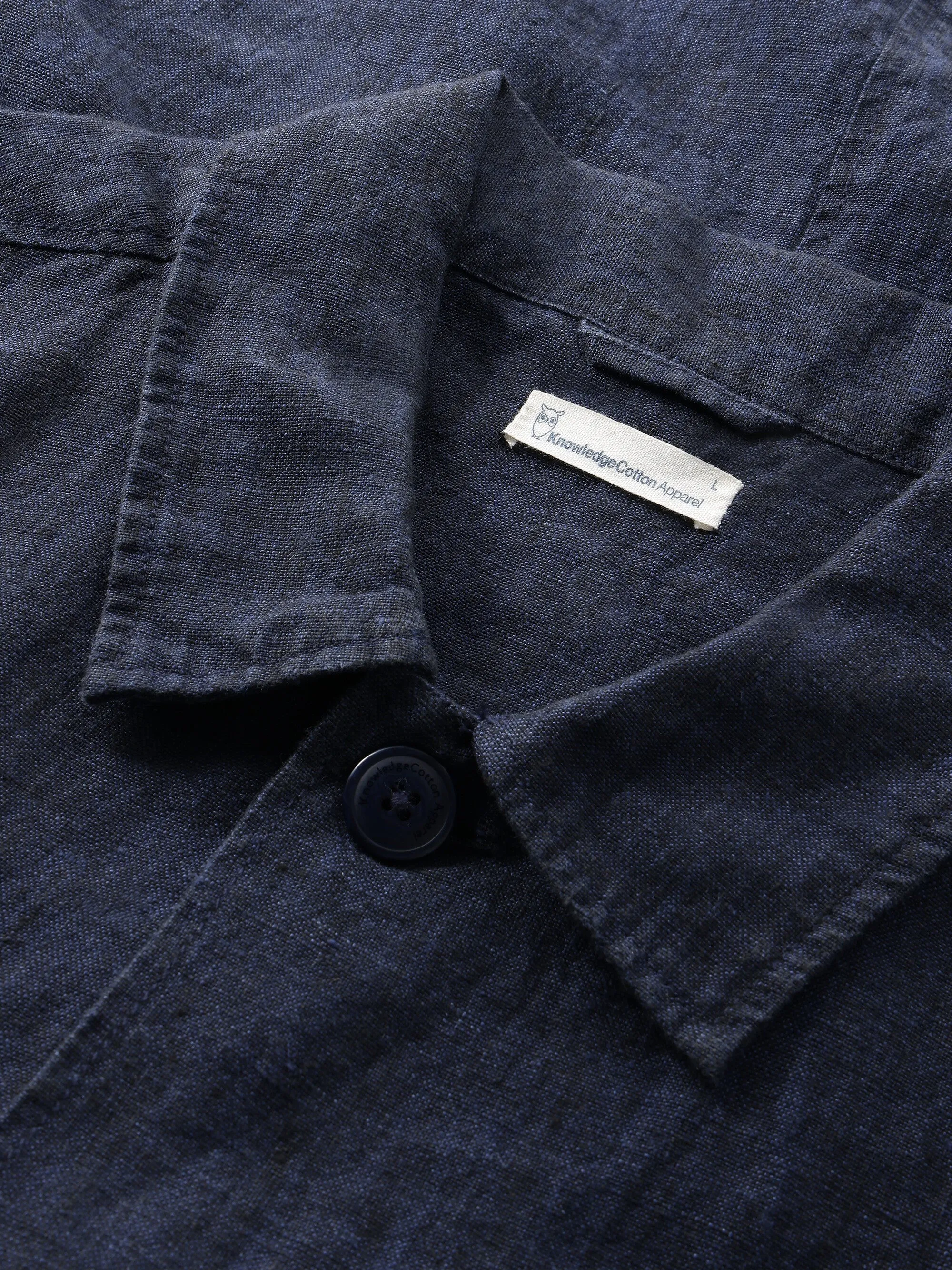 Linen overshirt - Yarndyed - Total Eclipse Knowledge Cotton