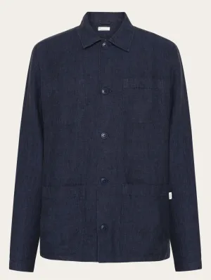 Linen overshirt - Yarndyed - Total Eclipse Knowledge Cotton